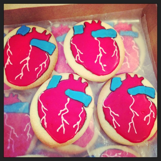 Cardiac cookies for my graduation party the morning of graduation.